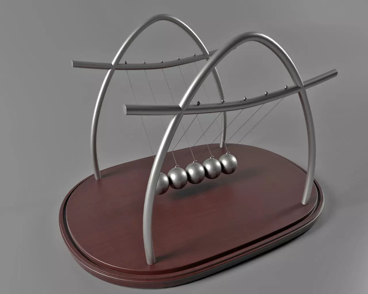 Newtons Cradle 3D model_0