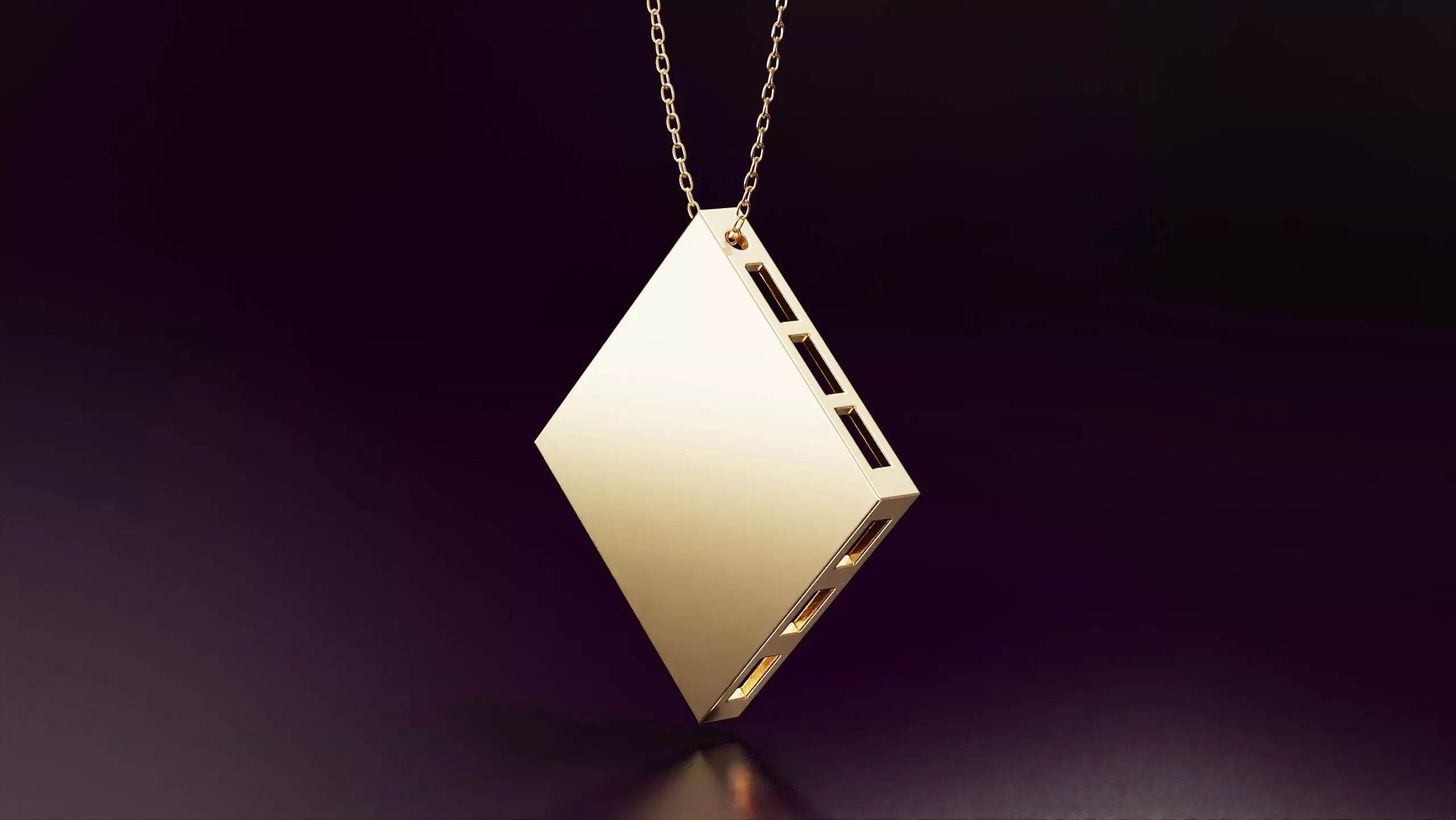 Rhombus pendant 20mm 3D print model