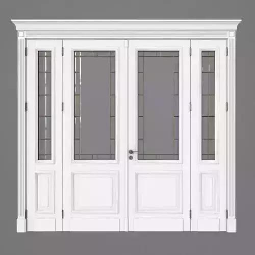 Door with glass panels