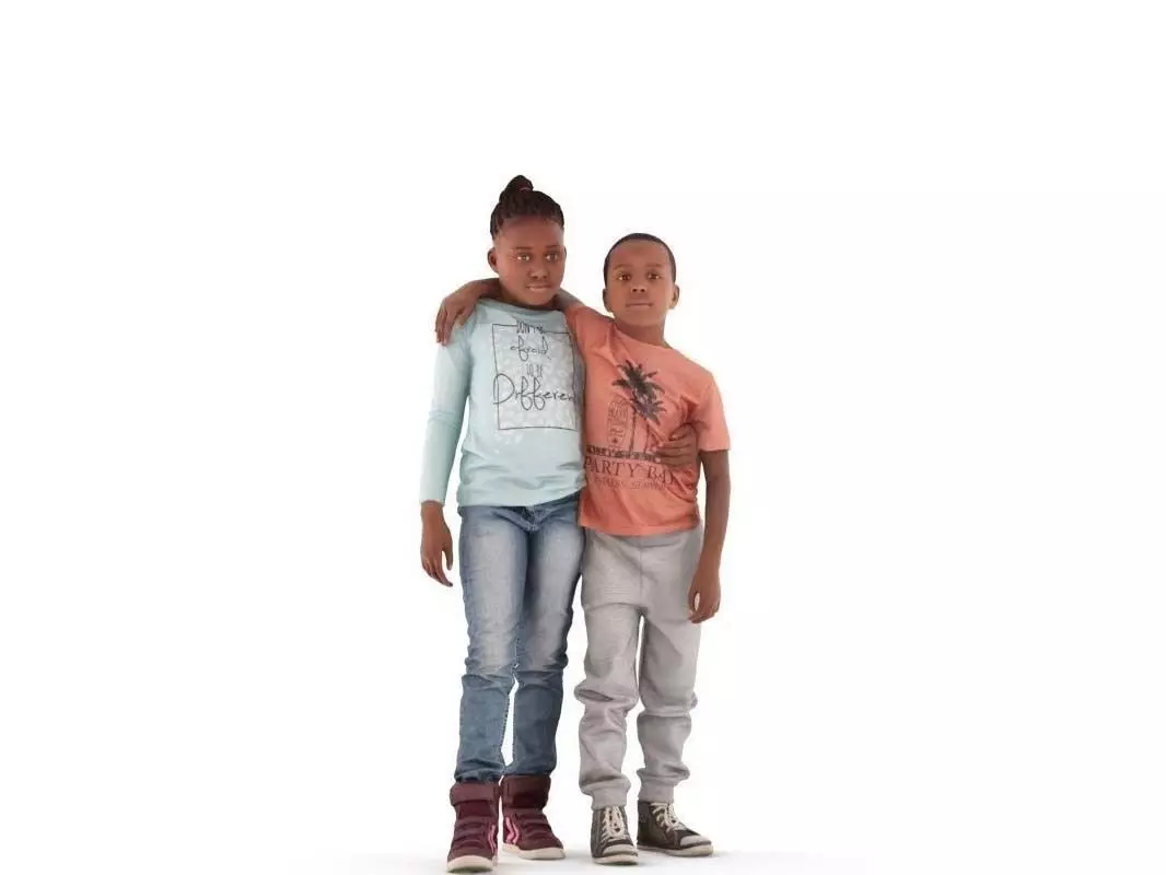 Jason Samantha posed 4 3D model_0