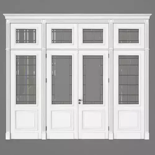 Door with glass panels