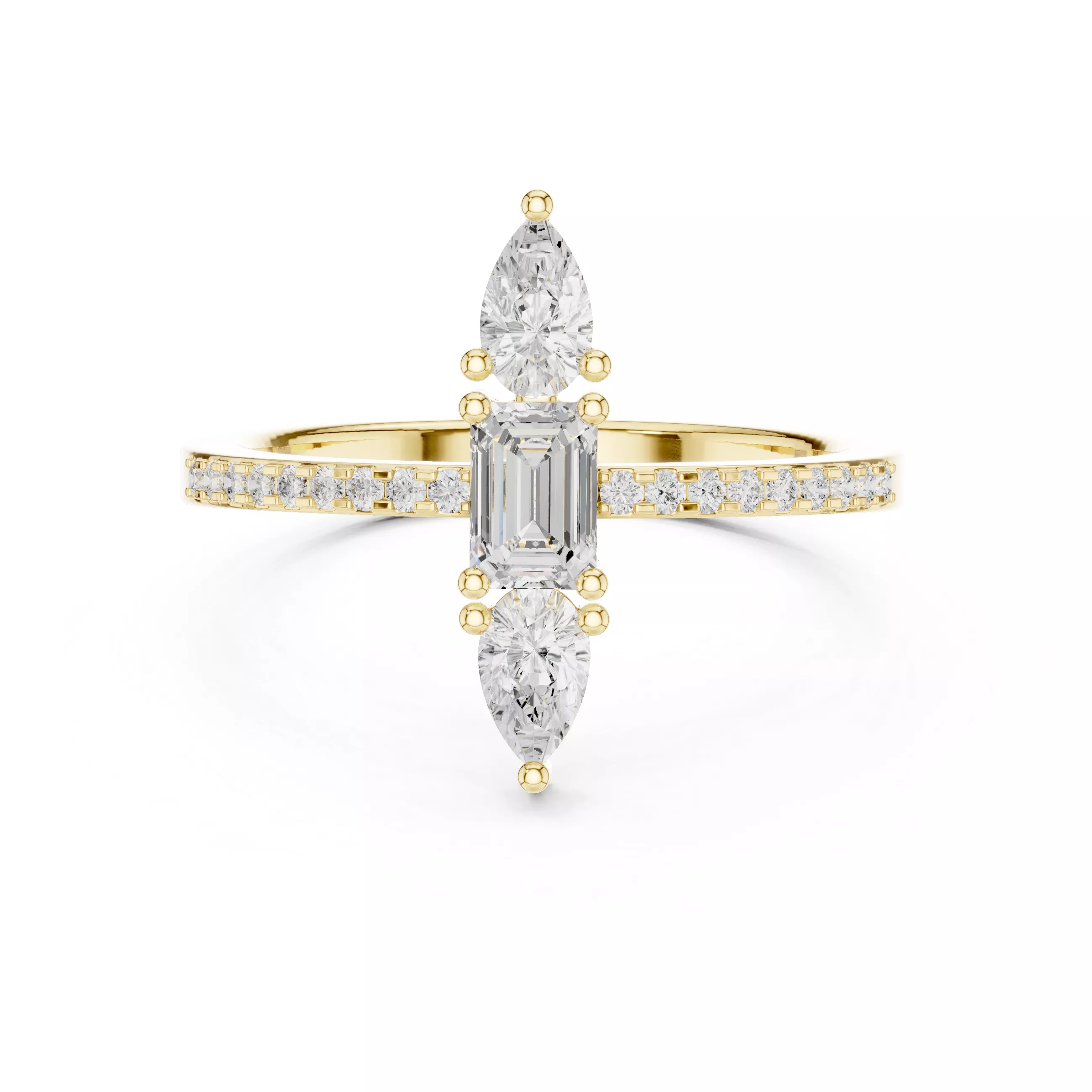 Diamond jewelry ring for woman 3D print model 3D print model