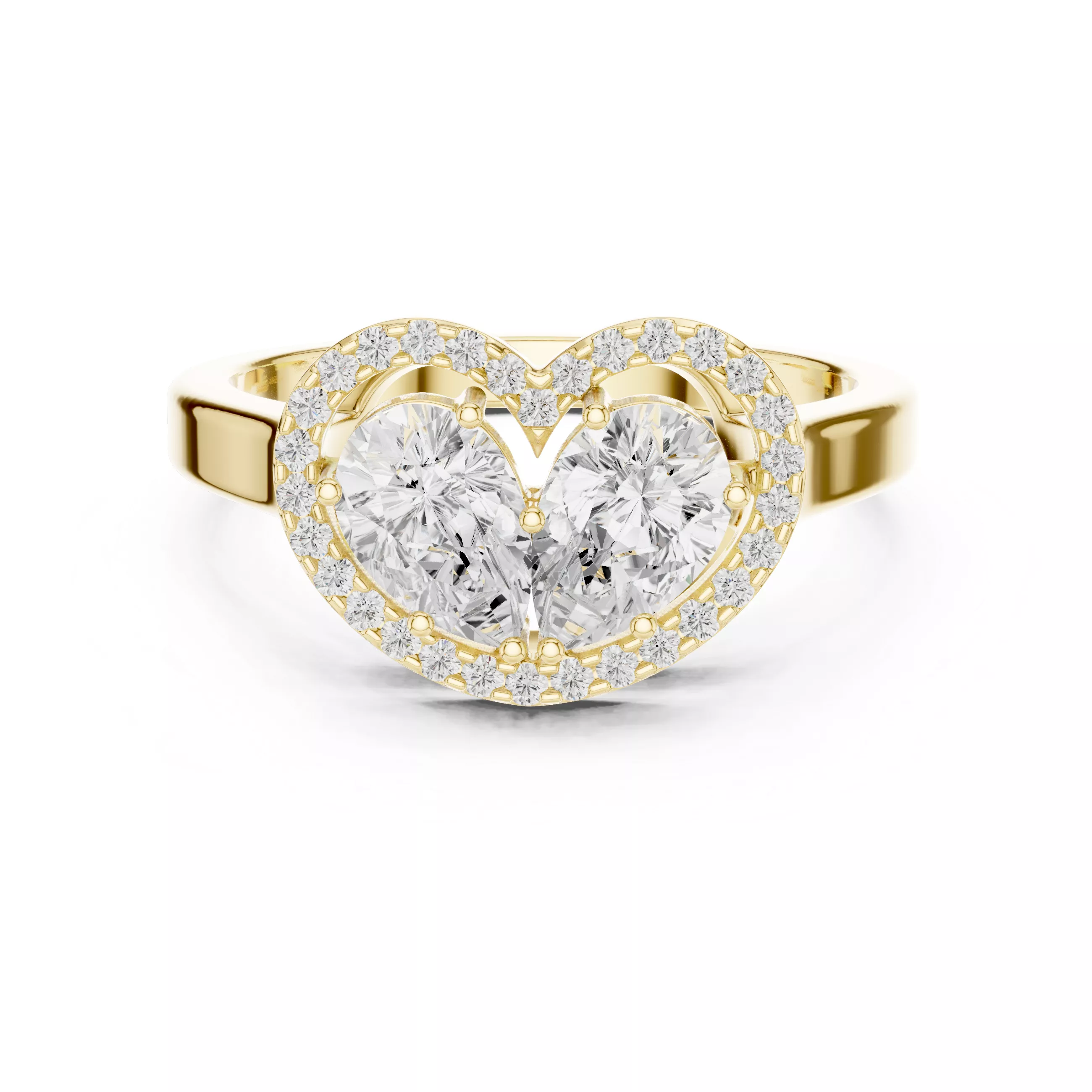 Pear Engagement Solitaire Ring 3D print model 3D print model
