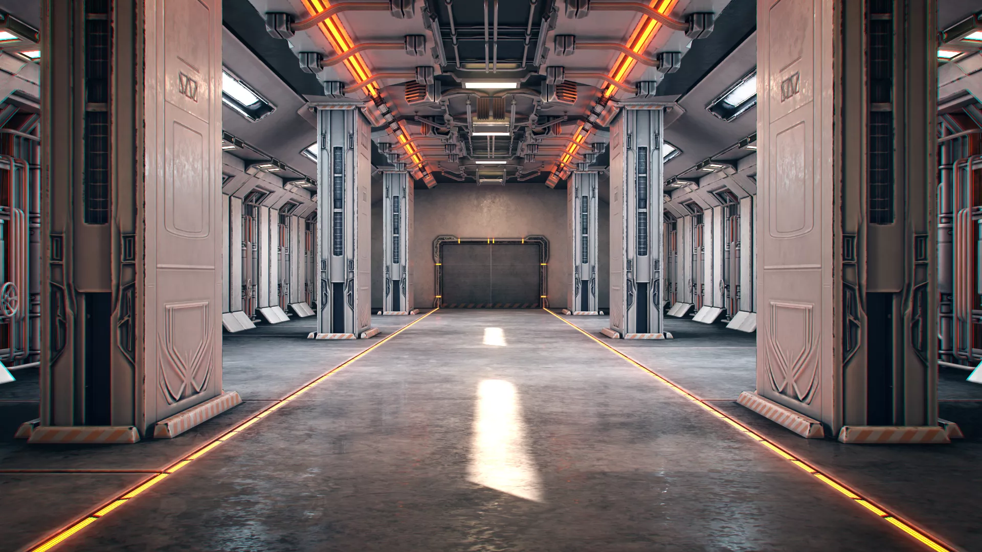 Hangar 09 PBR Low-poly 3D model