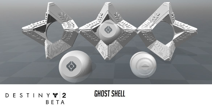 Ghost shell Beta Destiny 2  3D print model