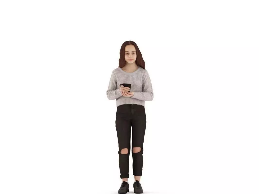 Emily posed 5 3D model