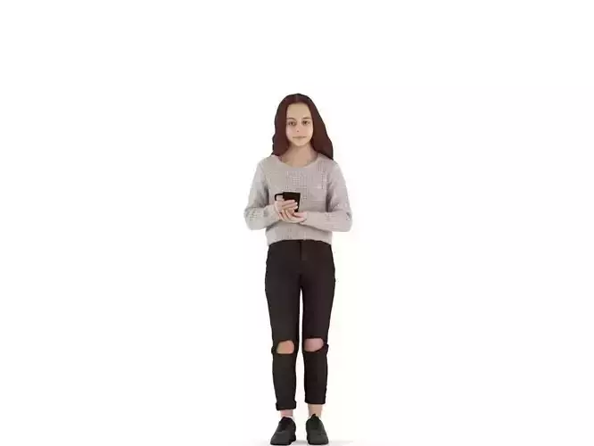Emily posed 5 3D model