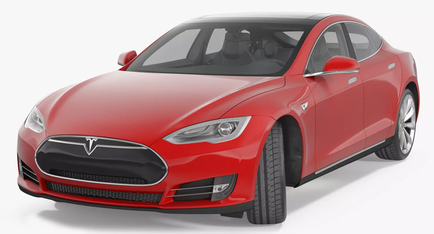 Tesla Model S 75 2015 Rigged 3D model