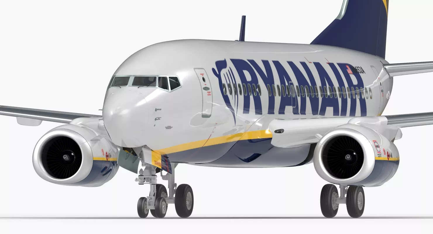 Boeing 737 600 Ryanair Rigged 3D model