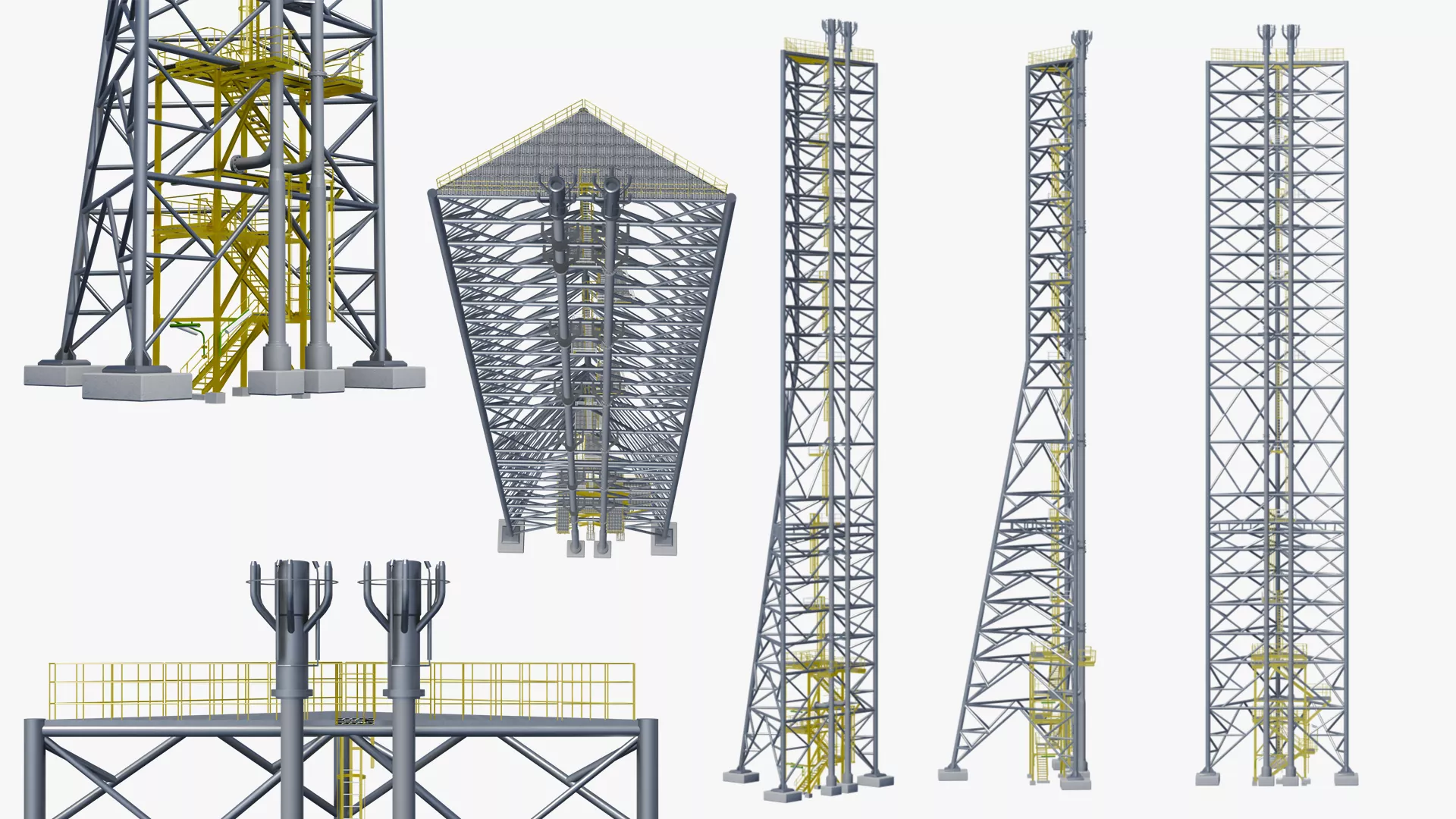 Flare Tower Structure 3D model