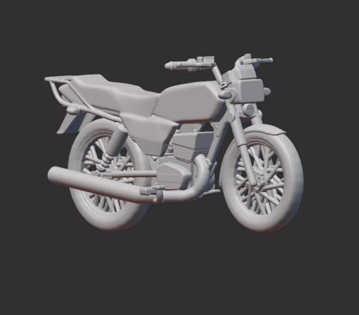 Suzuki AX100 - 3D Printable STL Model - Classic Motorcycle 3D print model