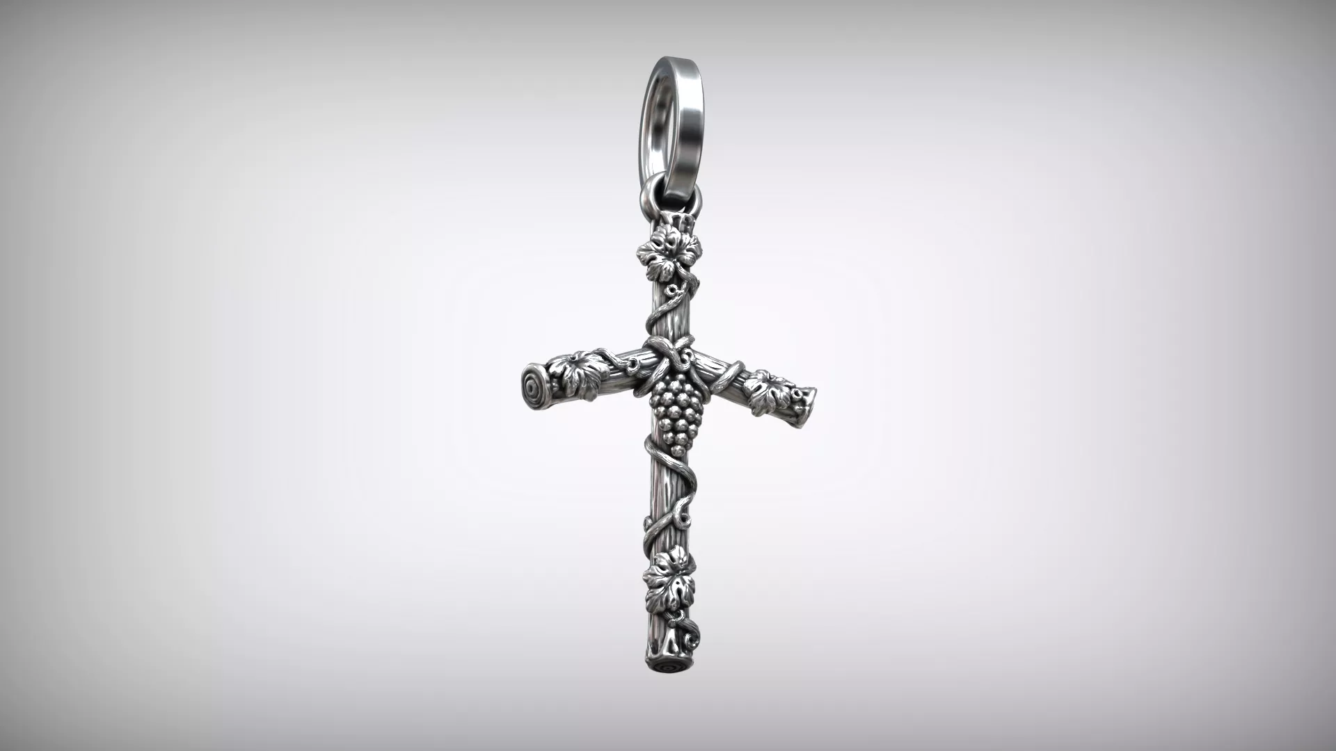 Saint Nino Grapevine Georgian Orthodox Cross Pendant 3D print model
