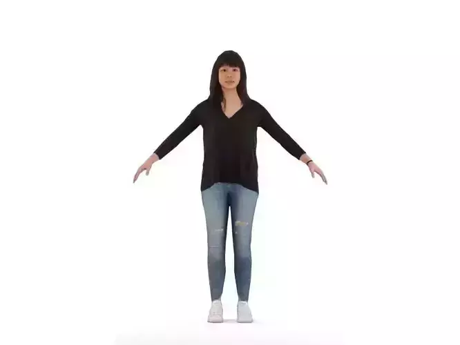 Sheila rigged 5 3D model