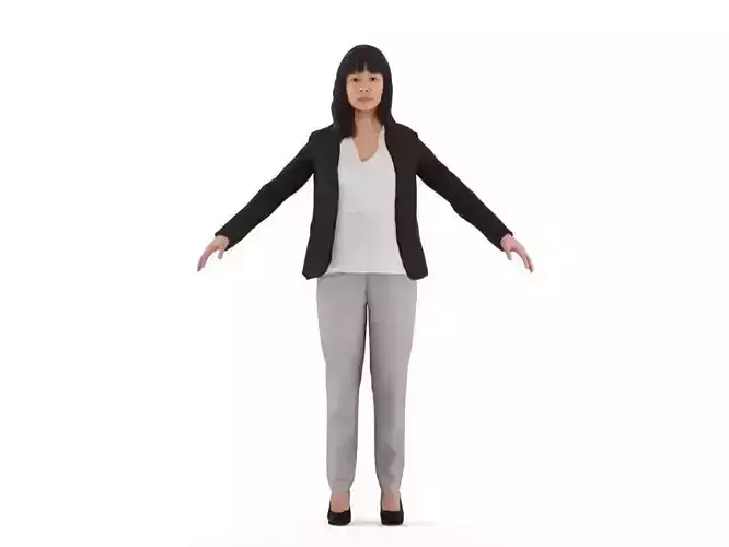 Sheila rigged 2 3D model Sheila rigged 2 3D model