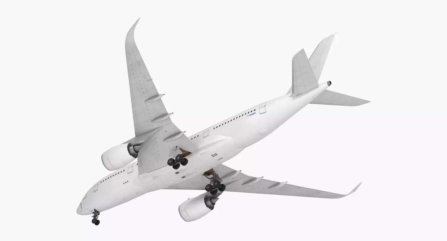 Airbus A350 800 Generic Rigged 3D model