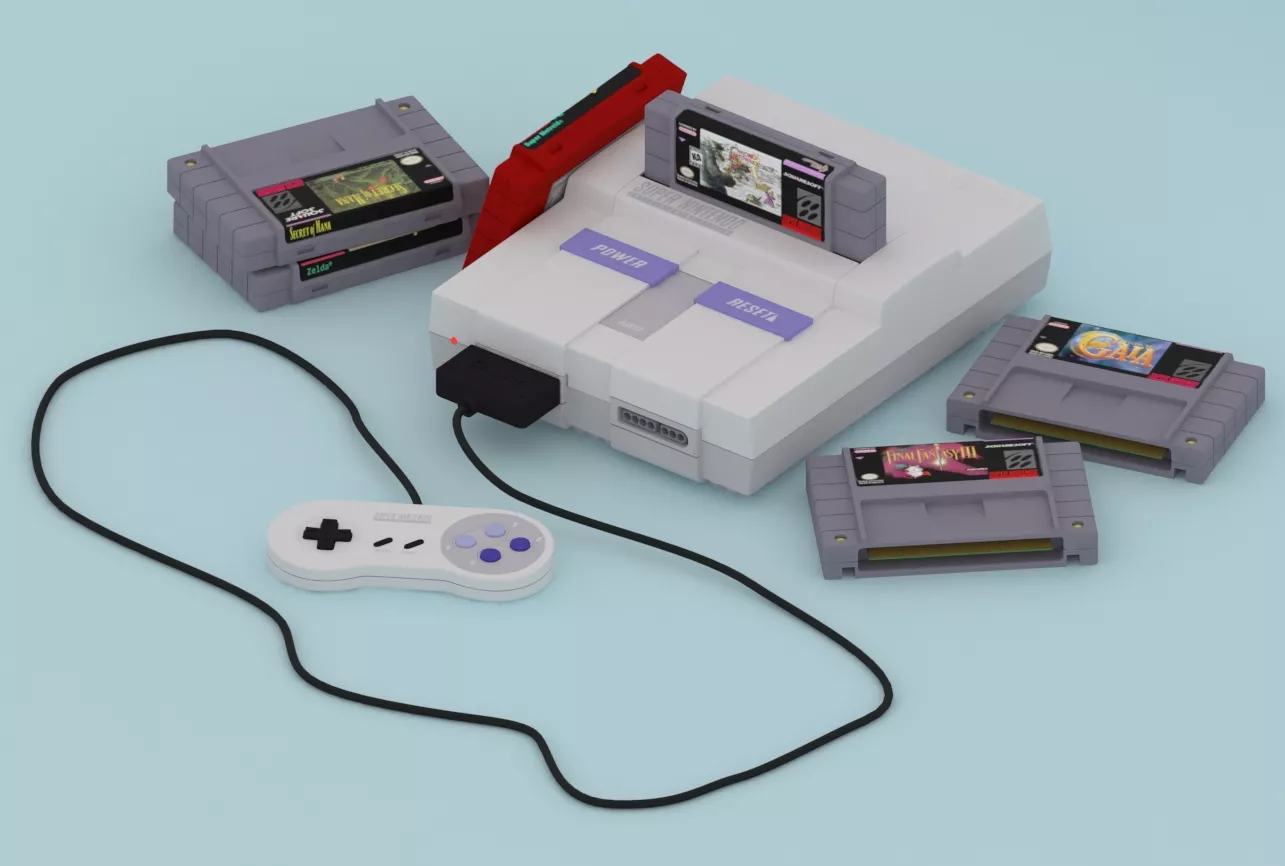 SNES - Supernintendo Enterteinment System 3D model