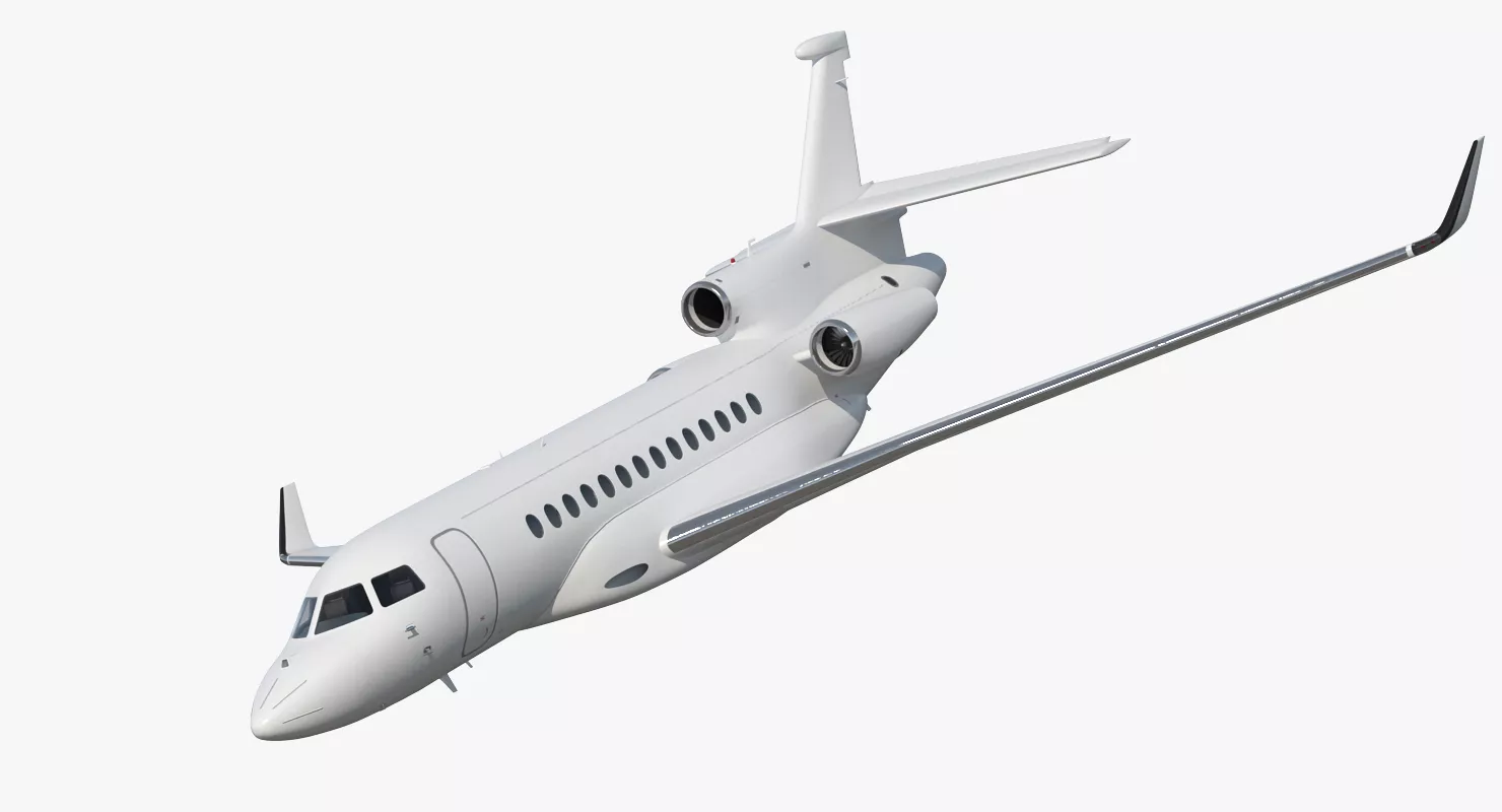 Business Jet Dassault Falcon 7X Generic Rigged 3D model