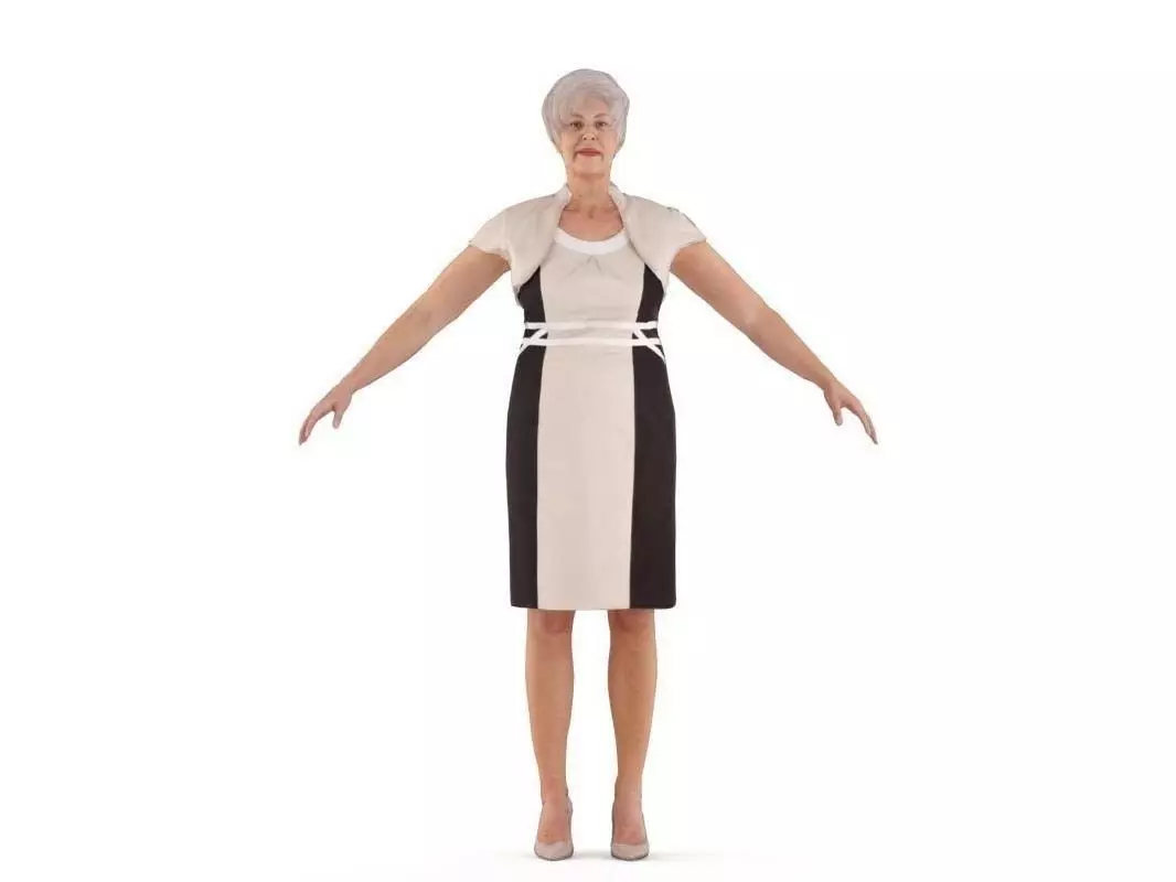 Roberta rigged 2 3D model_0