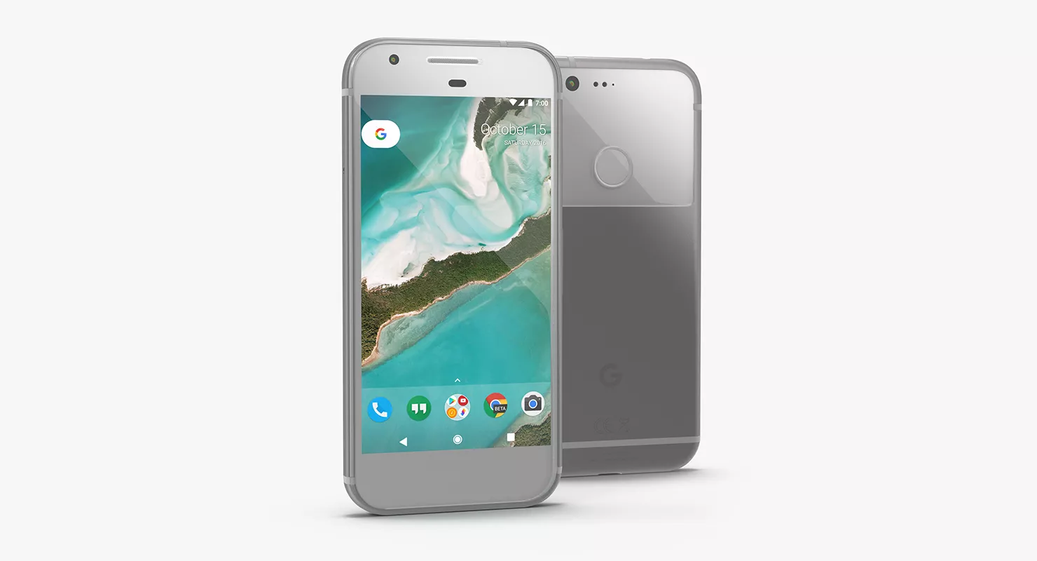 Google Pixel Phone Very Silver 3D model