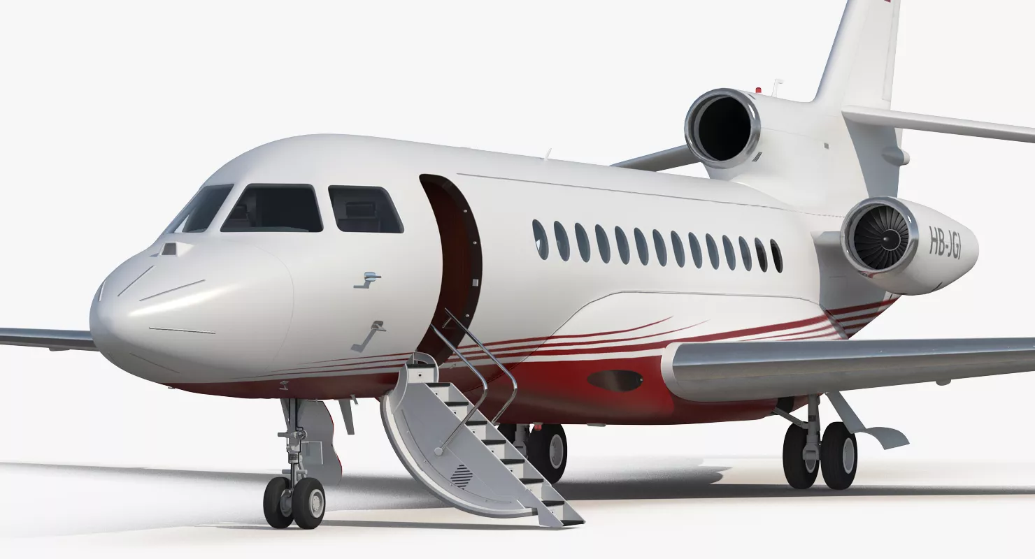 Business Jet Dassault Falcon 7X 3D model