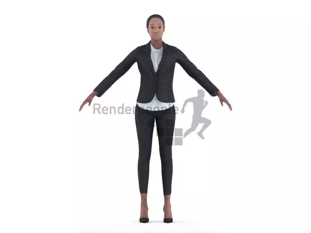 Alison rigged 2 3D model_0