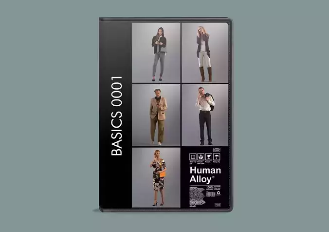 Set of 3D people using their phone Basics0001  3D model