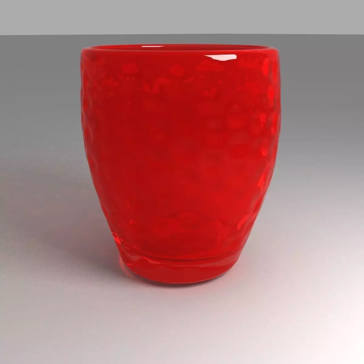 Amazing Red Glass Low-poly 3D model_0