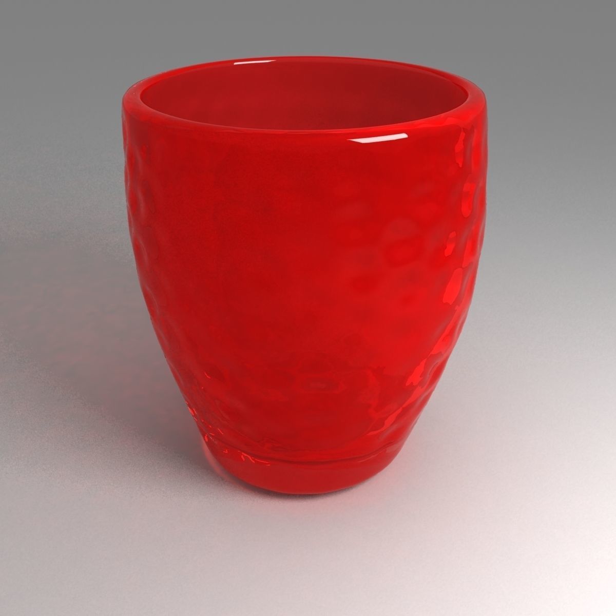 Amazing Red Glass Low-poly 3D model_1
