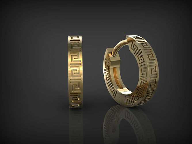 Earrings Wheels 04 3D print model