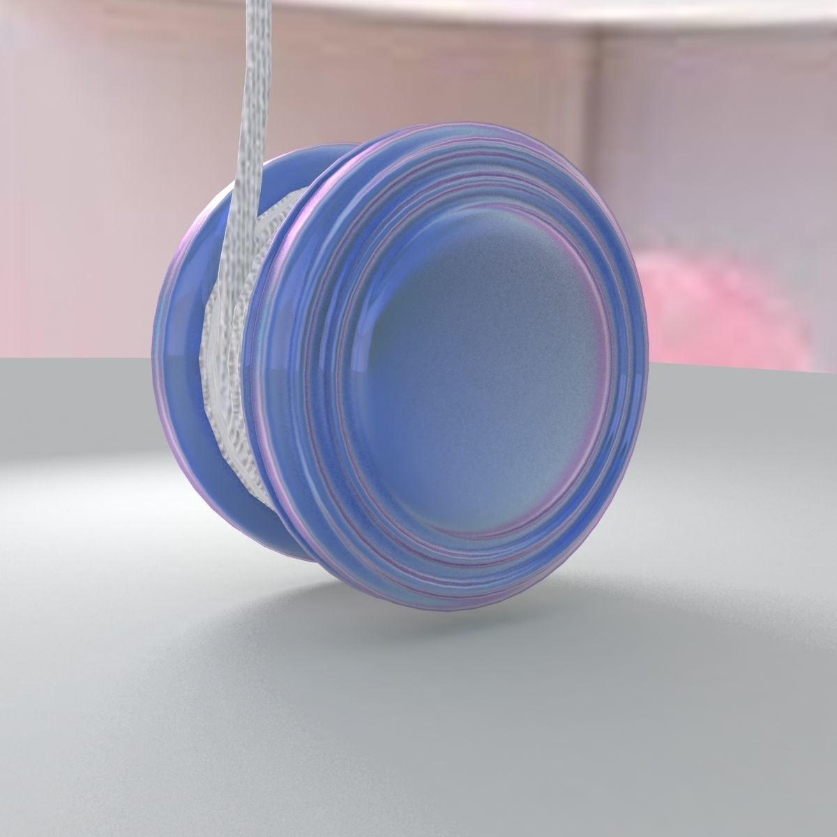 3D Yoyo yo-yo on table Low-poly 3D model_1
