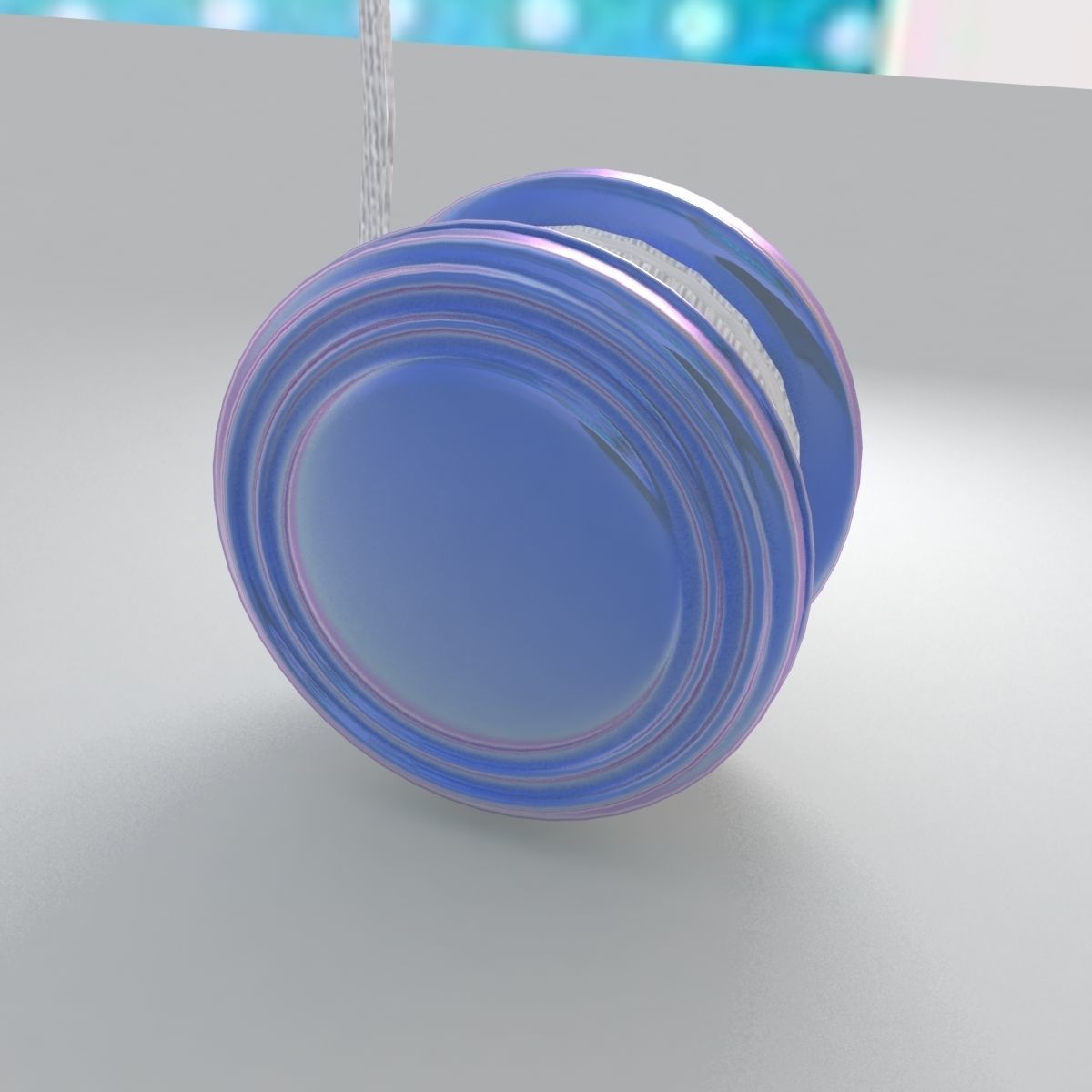 3D Yoyo yo-yo on table Low-poly 3D model_3