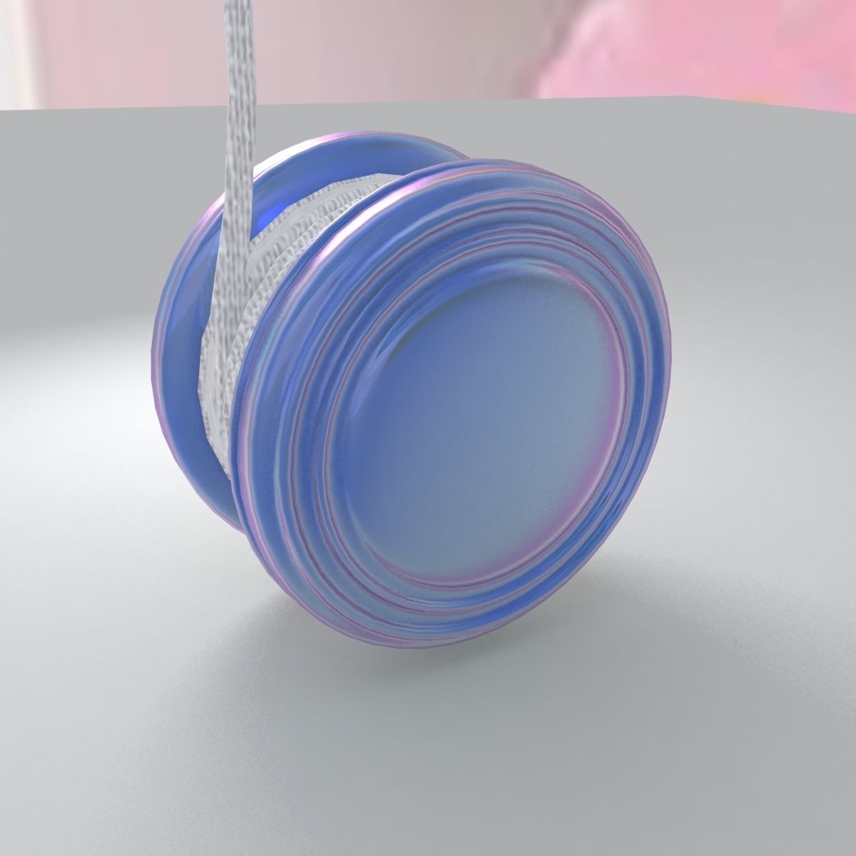 3D Yoyo yo-yo on table Low-poly 3D model_2