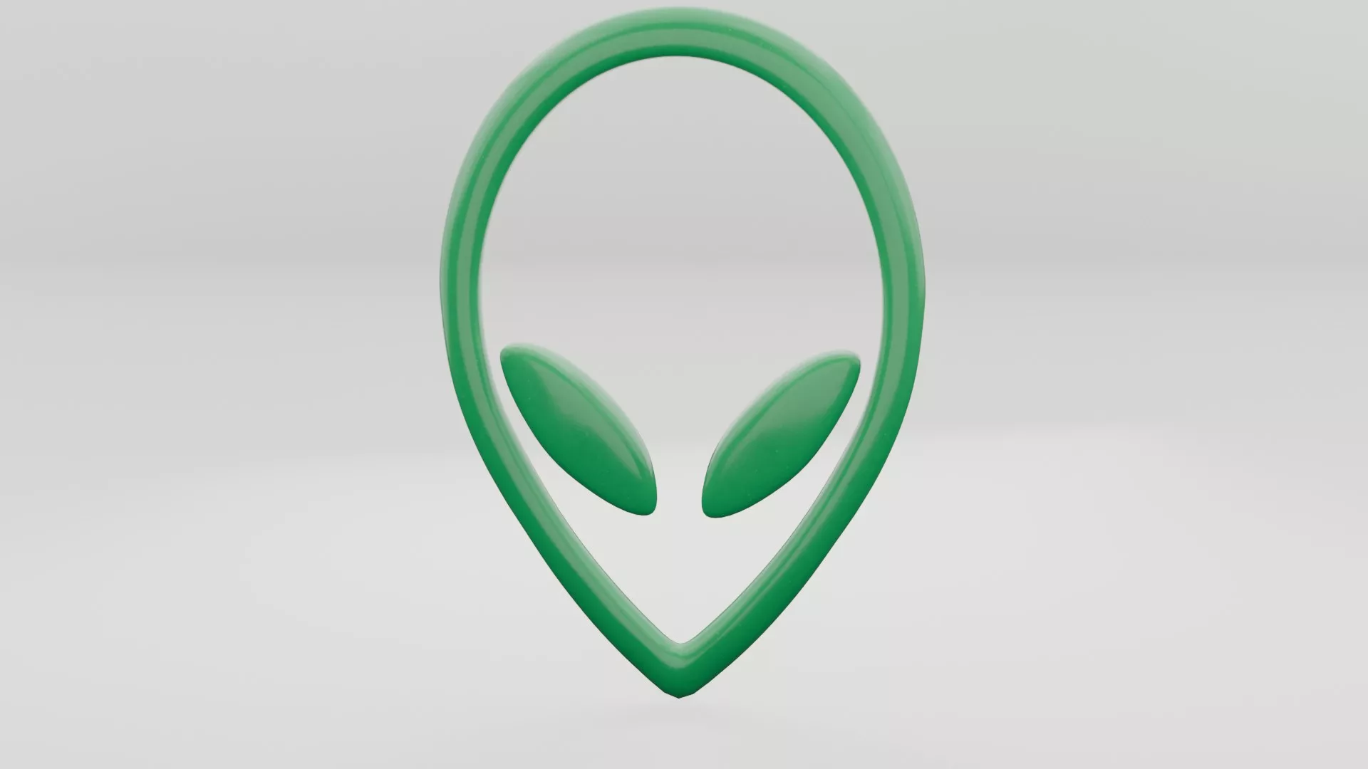 Neon Sign Alien Low-poly 3D model