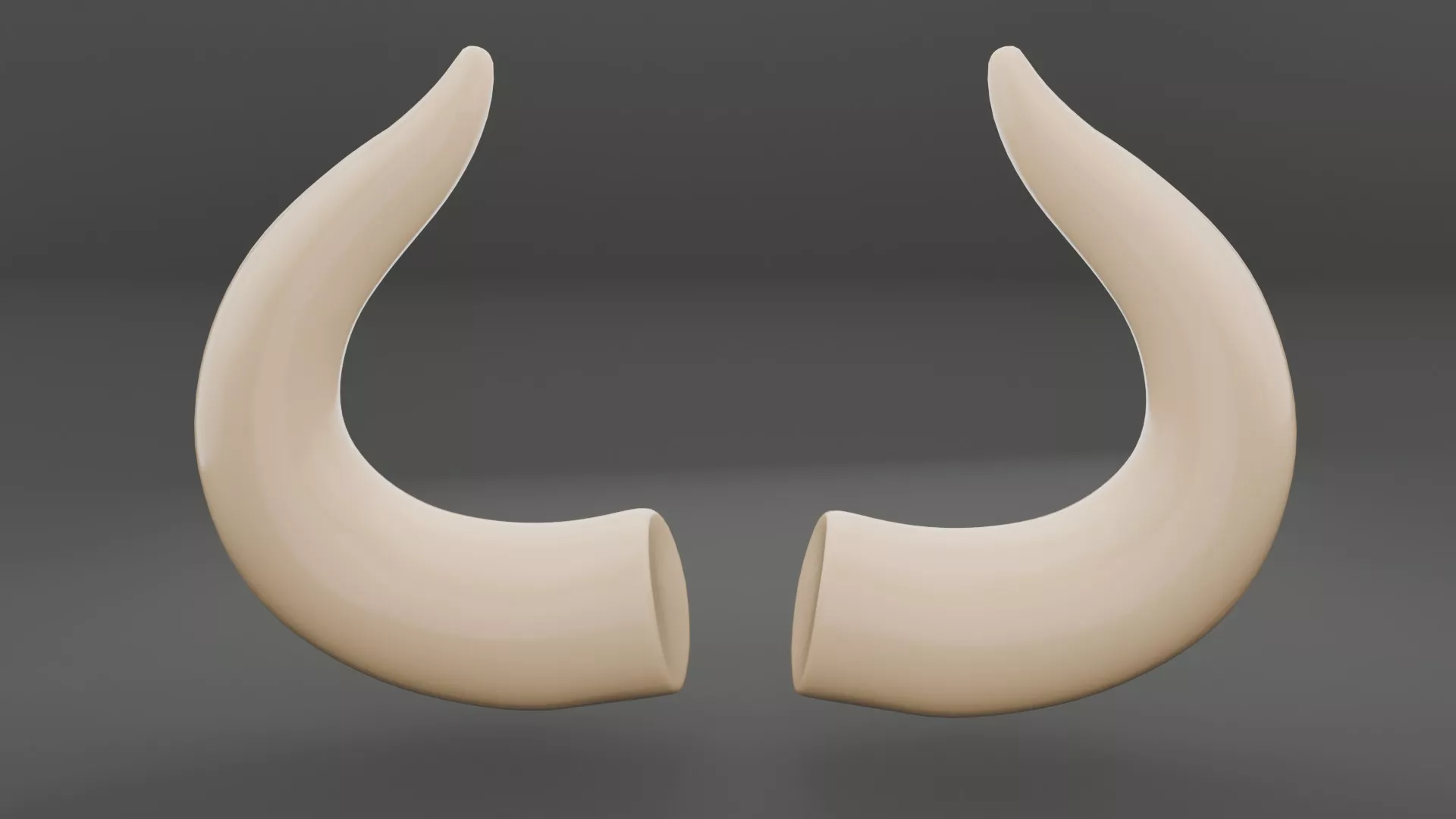 Bull Horn Low-poly 3D model