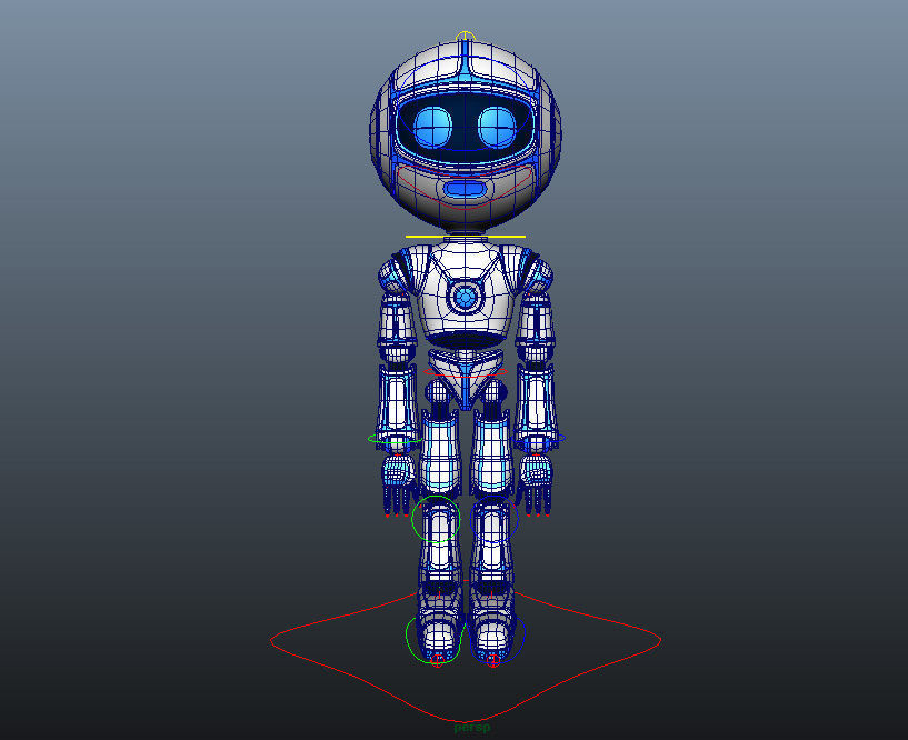 Full Rigged Robot Low-poly 3D model_26