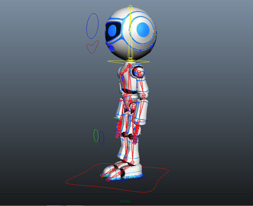 Full Rigged Robot Low-poly 3D model_24