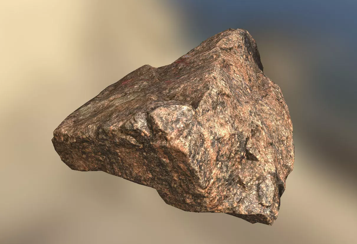 Granite stone 02 Free low-poly 3D model
