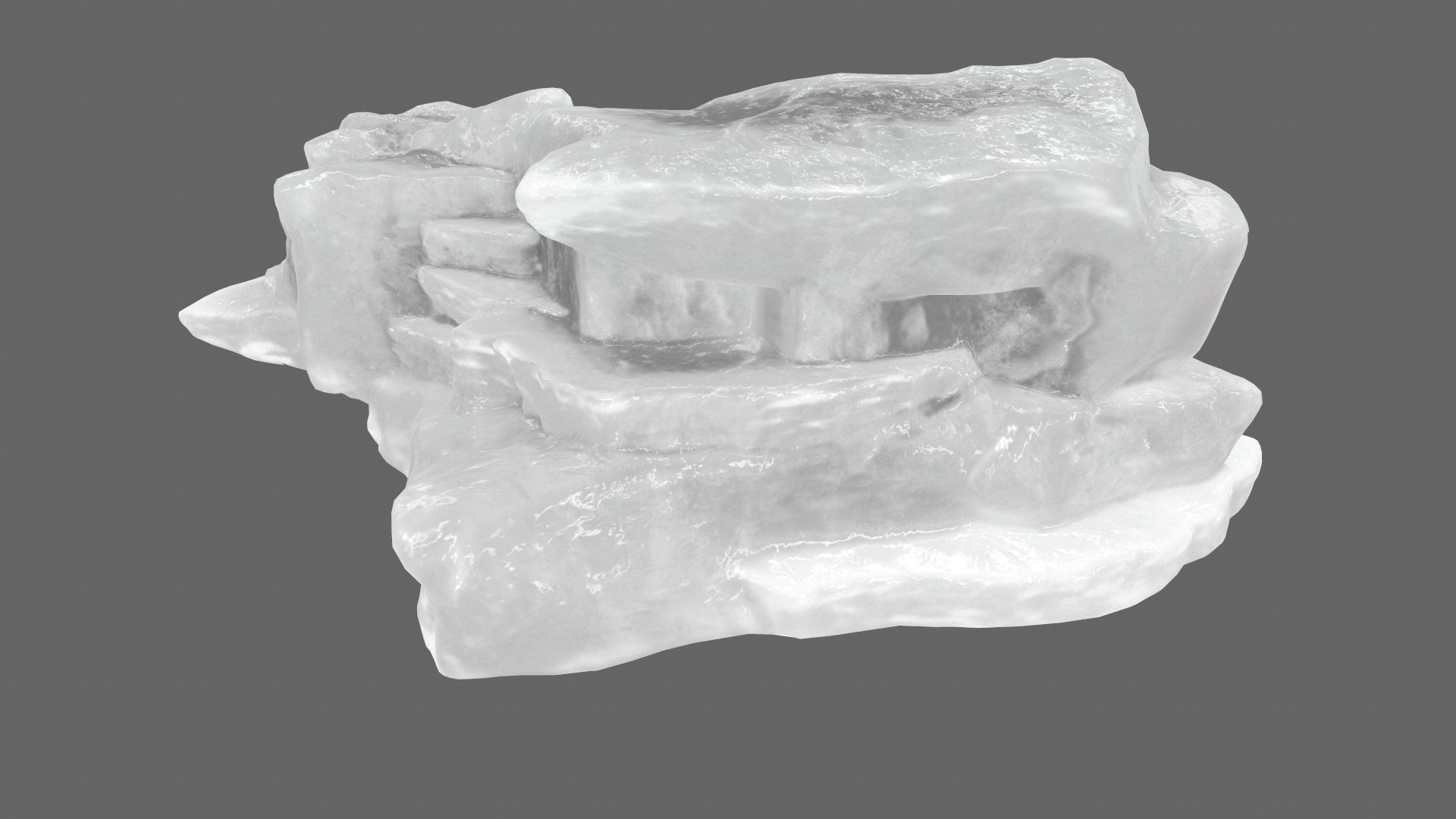 ice mount Low-poly 3D model_5