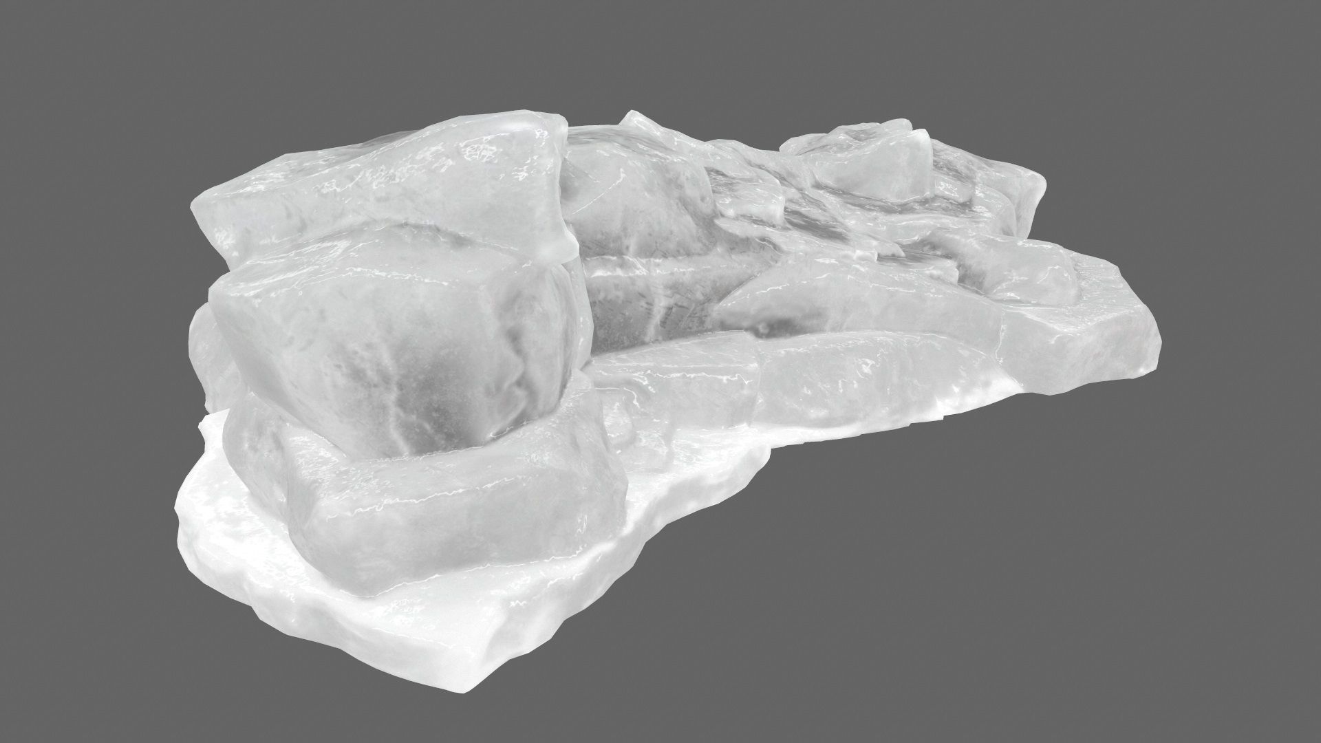 ice mount Low-poly 3D model_2