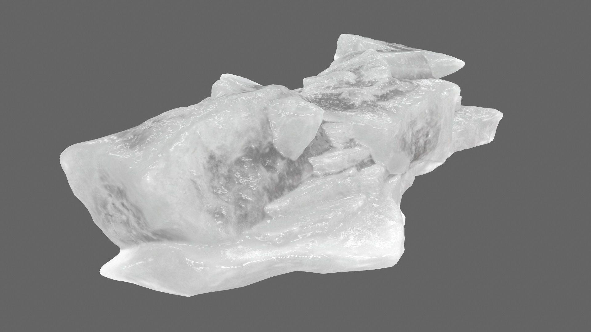 ice mount Low-poly 3D model_7