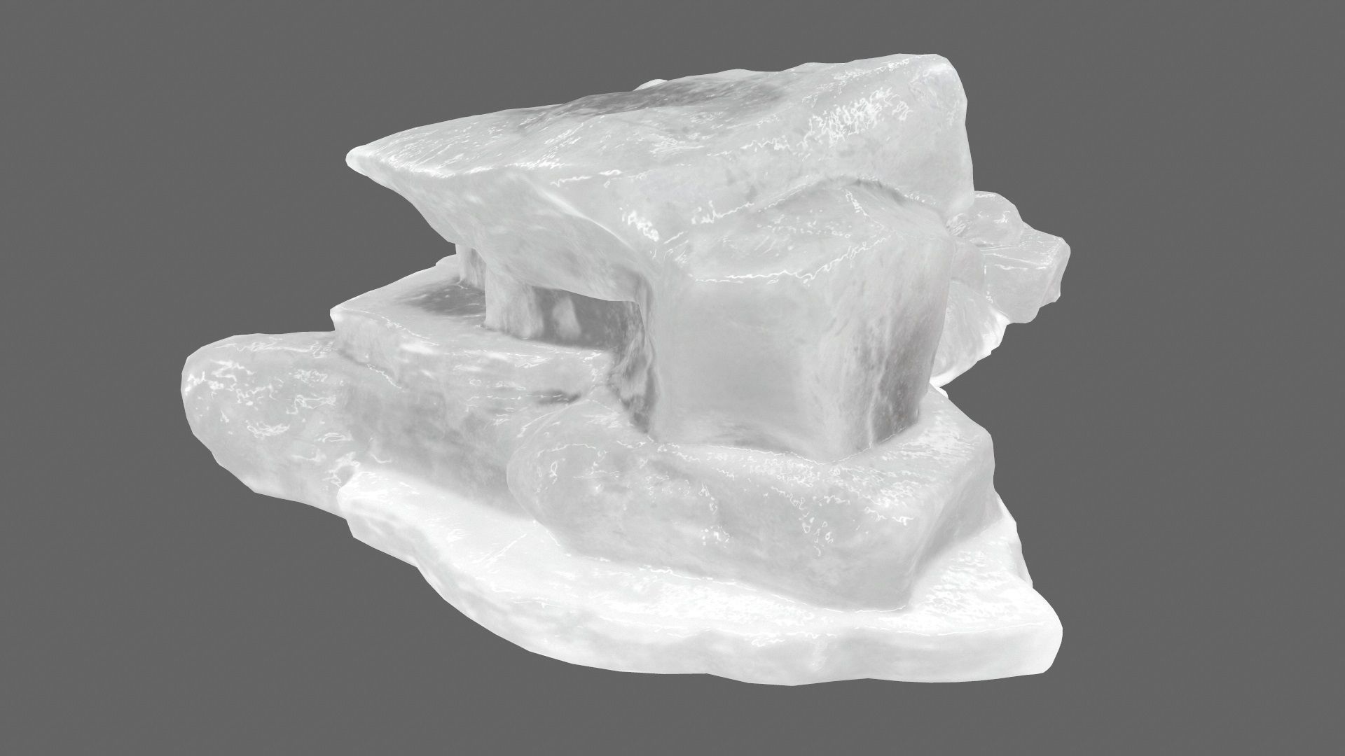 ice mount Low-poly 3D model_3