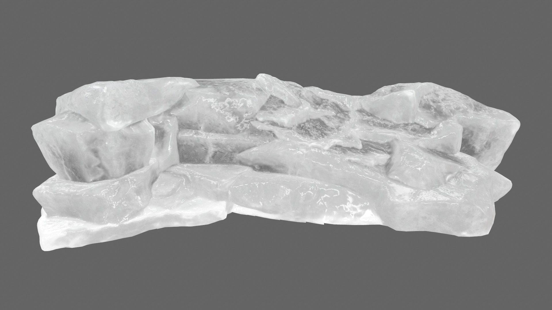 ice mount Low-poly 3D model_1