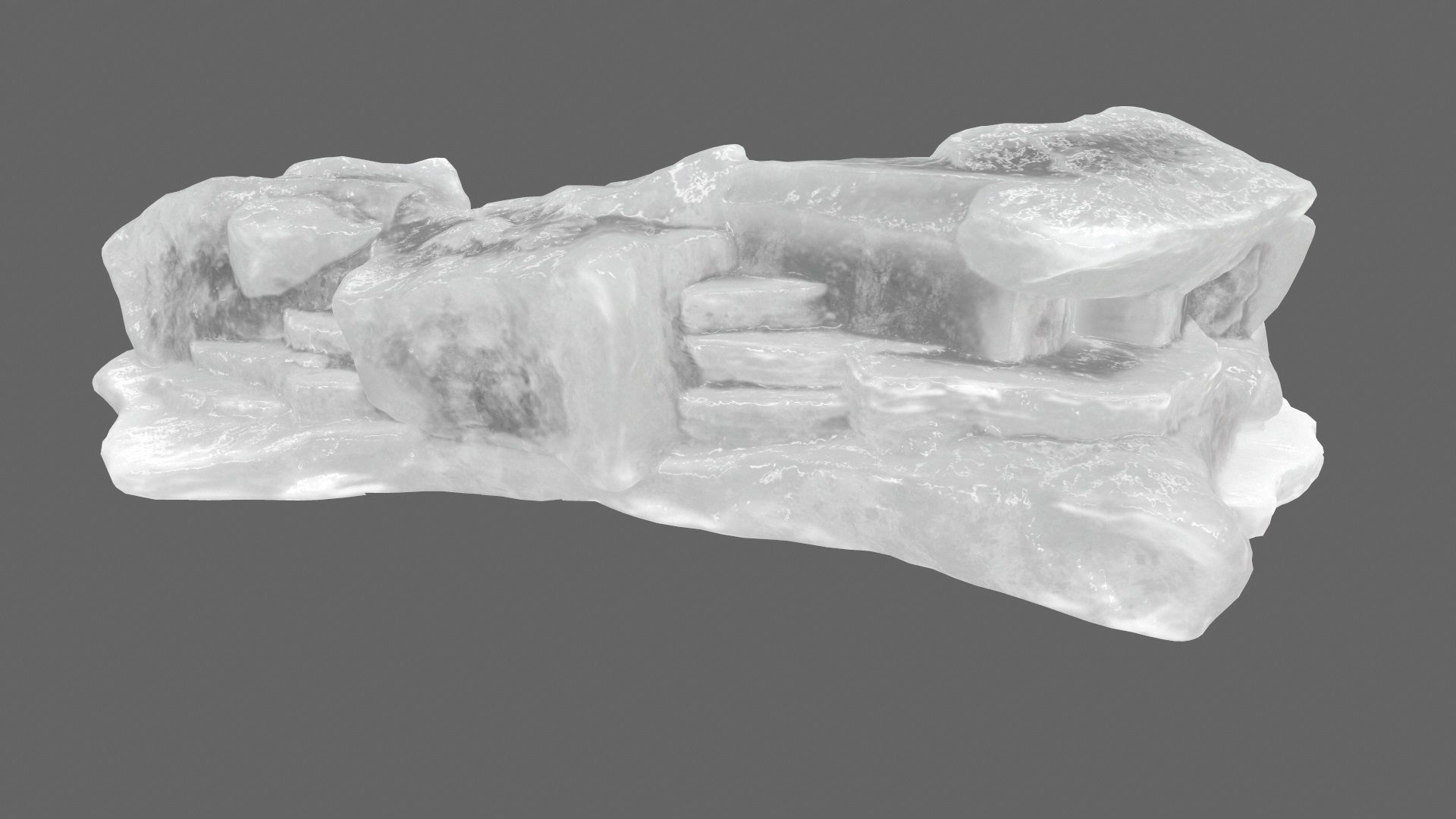 ice mount Low-poly 3D model_4