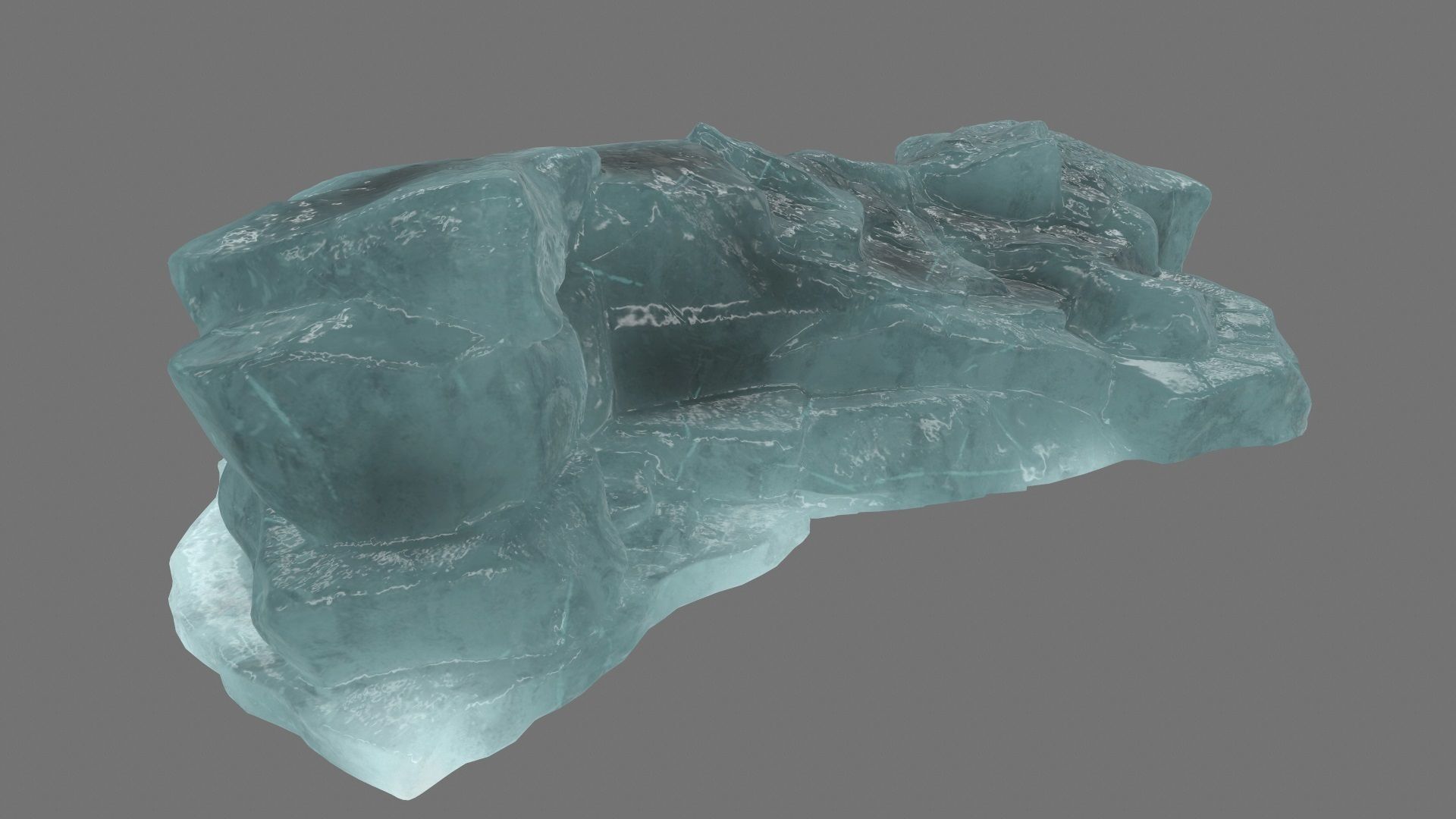 ice mount 1 Low-poly 3D model_2