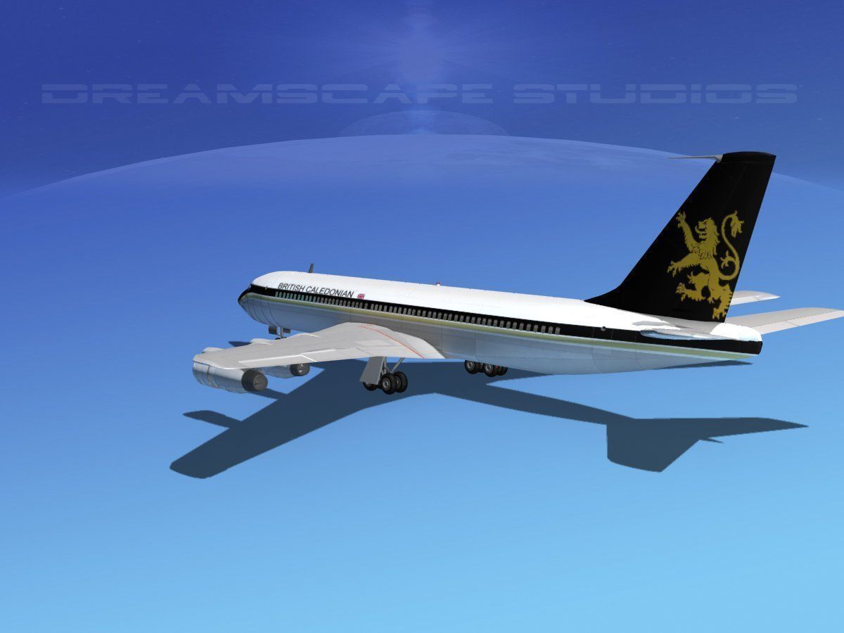 Boeing 707 British Caledonian 3D model_3