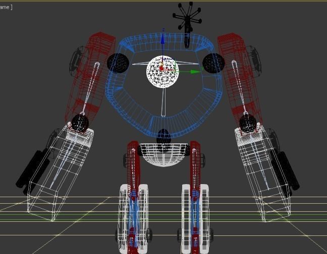 Robot Low-poly 3D model_6