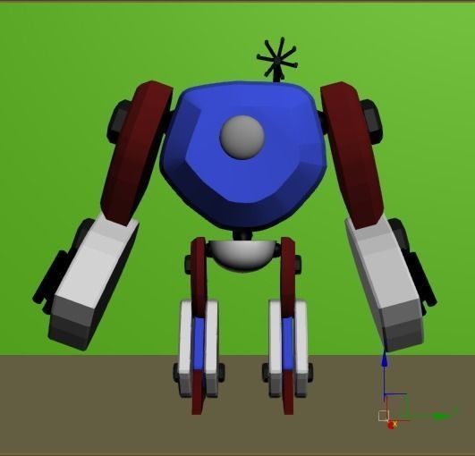 Robot Low-poly 3D model_0