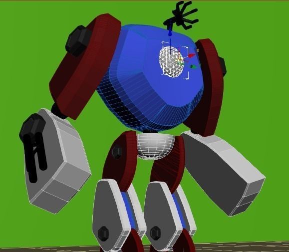 Robot Low-poly 3D model_4