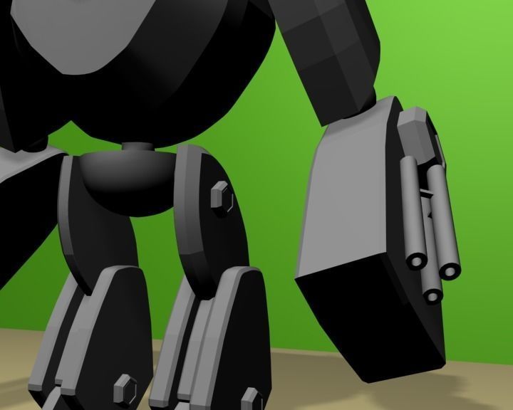 Robot Low-poly 3D model_5