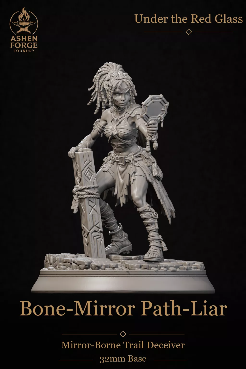 Bone-Mirror Path-Liar - Anime Fantasy Enemy Miniature 3D print model